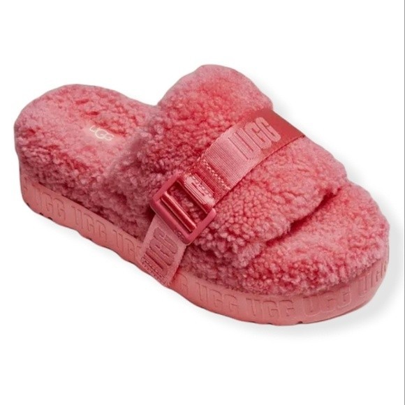 UGG Fluffita Platform Slippers Pink Size